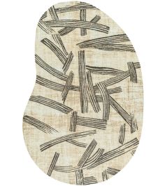 Kanji Peanut Rug by Louis De Poortere Slate Kanji Peanut Rug by Louis De Poortere Slate