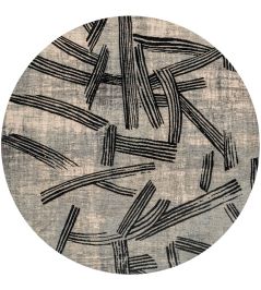Kanji Round Rug by Louis De Poortere Dark Street Kanji Round Rug by Louis De Poortere Dark Street