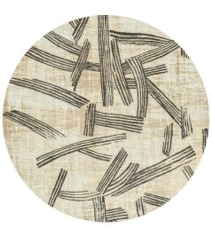 Kanji Round Rug by Louis De Poortere Slate Kanji Round Rug by Louis De Poortere Slate