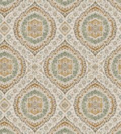 Karabali Wallpaper by Nina Campbell Ochre/Eucalyptus Karabali Wallpaper by Nina Campbell Ochre/Eucalyptus
