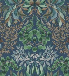 Karakusa Wallpaper by Designers Guild Midnight Karakusa Wallpaper by Designers Guild Midnight