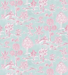 Karuna Wallpaper by Osborne & Little Aqua/Raspberry Karuna Wallpaper by Osborne & Little Aqua/Raspberry