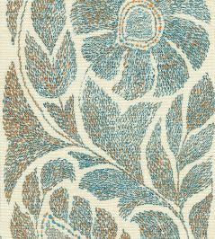 Kashmiri Fabric by Lewis & Wood Crewel Ginger Kashmiri Fabric by Lewis & Wood Crewel Ginger