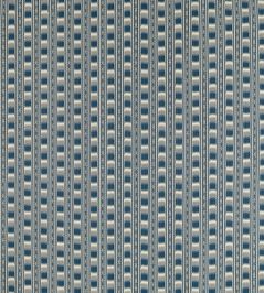 Kasuri Stripe Fabric by Zoffany Mazarine Blue Kasuri Stripe Fabric by Zoffany Mazarine Blue