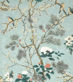 Katsura Wallpaper by Thibaut Mist Katsura Wallpaper by Thibaut Mist