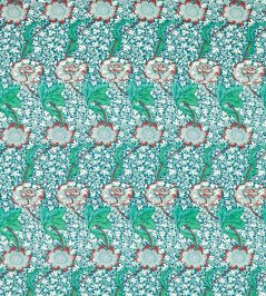 Kennet Fabric by Morris & Co Aqua/Pink Kennet Fabric by Morris & Co Aqua/Pink