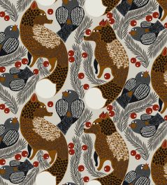Ketunmarja Wallpaper by Marimekko Grey/Brown Ketunmarja Wallpaper by Marimekko Grey/Brown