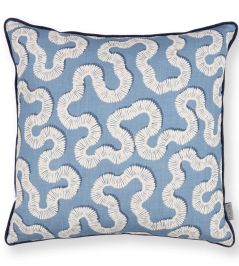 Kezia Cushion 50 x 50cm by Romo Boathouse Blue Kezia Cushion 50 x 50cm by Romo Boathouse Blue
