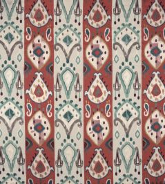 Khotan Fabric by Nina Campbell Red/Blue Khotan Fabric by Nina Campbell Red/Blue