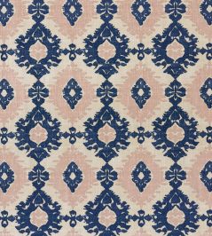 Kilim Fabric by Barneby Gates Navy/Pink Kilim Fabric by Barneby Gates Navy/Pink