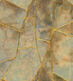 Kintsugi eclat Mural by Elitis Green/Gold Kintsugi eclat Mural by Elitis Green/Gold