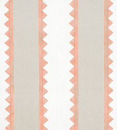 Kismet Stripe Fabric by Thibaut Coral Kismet Stripe Fabric by Thibaut Coral