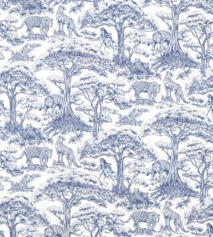 Kisumu Fabric by Clarke & Clarke Midnight Kisumu Fabric by Clarke & Clarke Midnight