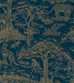 Kisumu Wallpaper by Clarke & Clarke Midnight/Luxe Kisumu Wallpaper by Clarke & Clarke Midnight/Luxe