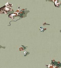 Kittens Wallpaper by Coordonne Mint Kittens Wallpaper by Coordonne Mint