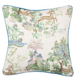 Knight's Tale Cushion 50cm x 50cm by GP & J Baker Sage/Blue Knight's Tale Cushion 50cm x 50cm by GP & J Baker Sage/Blue