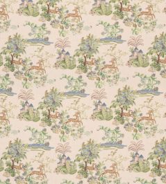 Knights Tale Light Fabric by GP & J Baker Sage/Blue Knights Tale Light Fabric by GP & J Baker Sage/Blue