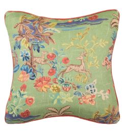 Knight's Tale Texture Cushion 50cm x 50cm by GP & J Baker Spring Green Knight's Tale Texture Cushion 50cm x 50cm by GP & J Baker Spring Green