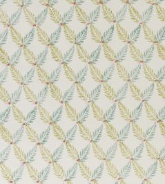 Knot Garden Fabric by James Hare Green Knot Garden Fabric by James Hare Green