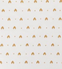 Kokoshnik Printed Voile Linen Fabric by Volga Linen Old Gold/Oyster Kokoshnik Printed Voile Linen Fabric by Volga Linen Old Gold/Oyster