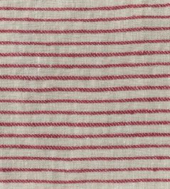 Textured Stripe Linen Fabric by Volga Linen Red/Natural Textured Stripe Linen Fabric by Volga Linen Red/Natural
