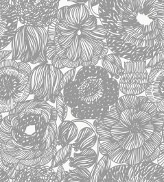 Kurjenpolvi Wallpaper by Marimekko Grey Kurjenpolvi Wallpaper by Marimekko Grey