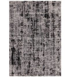 Kuza Abstract Rug by Asiatic Black Kuza Abstract Rug by Asiatic Black