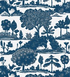 La Foret Wallpaper by Thibaut Navy La Foret Wallpaper by Thibaut Navy