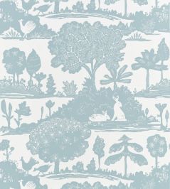 La Foret Wallpaper by Thibaut Spa Blue La Foret Wallpaper by Thibaut Spa Blue