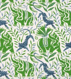 La Jungle Fabric by Christopher Farr Cloth Green La Jungle Fabric by Christopher Farr Cloth Green