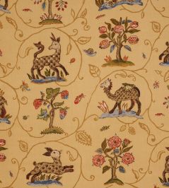 La Menagerie Fabric by Schumacher Marigold La Menagerie Fabric by Schumacher Marigold