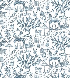 La Quintinie Fabric by Nina Campbell Indigo La Quintinie Fabric by Nina Campbell Indigo