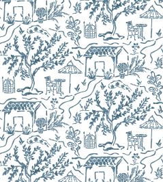La Quintinie Wallpaper by Nina Campbell Indigo La Quintinie Wallpaper by Nina Campbell Indigo