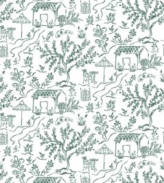 La Quintinie Fabric by Nina Campbell Teal La Quintinie Fabric by Nina Campbell Teal