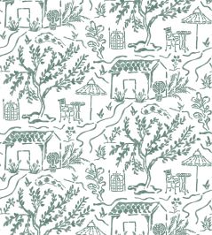 La Quintinie Wallpaper by Nina Campbell Teal La Quintinie Wallpaper by Nina Campbell Teal