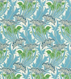 Laceflower Fabric by Morris & Co Garden Green/Lagoon Laceflower Fabric by Morris & Co Garden Green/Lagoon
