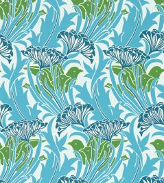 Laceflower Wallpaper by Morris & Co Garden Green/Lagoon Laceflower Wallpaper by Morris & Co Garden Green/Lagoon