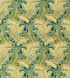 Laceflower Fabric by Morris & Co Pistachio/Lichen Laceflower Fabric by Morris & Co Pistachio/Lichen