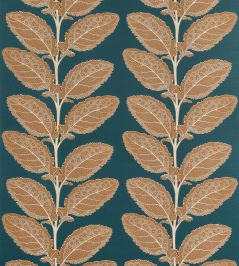Lacinato Fabric by Thibaut Ochre and Mineral Lacinato Fabric by Thibaut Ochre and Mineral