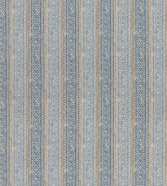 Ladbroke Stripe Fabric by Mulberry Home Blue Ladbroke Stripe Fabric by Mulberry Home Blue