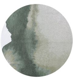 Lagoon Round Rug by Louis De Poortere Palm Green Lagoon Round Rug by Louis De Poortere Palm Green