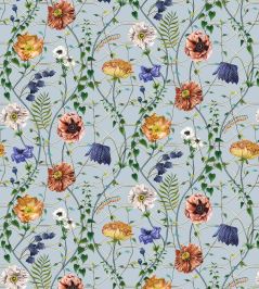 Lamorran Trail Fabric by Osborne & Little Blue Lamorran Trail Fabric by Osborne & Little Blue