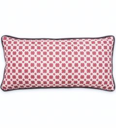 Lattice Cane Cushion 50 x 25cm by Barneby Gates Red/Pink Lattice Cane Cushion 50 x 25cm by Barneby Gates Red/Pink