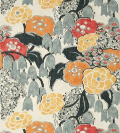 Laura Wallpaper by Anna French Coral and Black Laura Wallpaper by Anna French Coral and Black