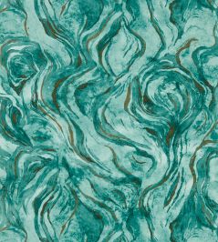 Lavico Wallpaper by Clarke & Clarke Teal Lavico Wallpaper by Clarke & Clarke Teal