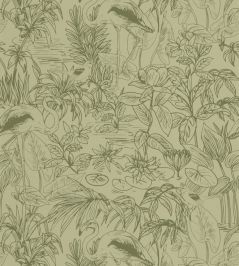 Le Cap Wallpaper by Caselio Vert Kaki Le Cap Wallpaper by Caselio Vert Kaki