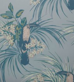 Le Toucan Wallpaper by 1838 Wallcoverings Pale Blue Le Toucan Wallpaper by 1838 Wallcoverings Pale Blue
