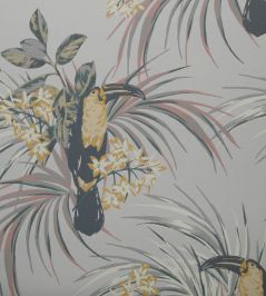 Le Toucan Wallpaper by 1838 Wallcoverings Soft Grey Le Toucan Wallpaper by 1838 Wallcoverings Soft Grey