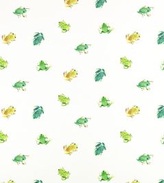 Leap Frog Fabric by Villa Nova Green Leap Frog Fabric by Villa Nova Green
