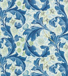 Leicester Fabric by Morris & Co Paradise Blue Leicester Fabric by Morris & Co Paradise Blue